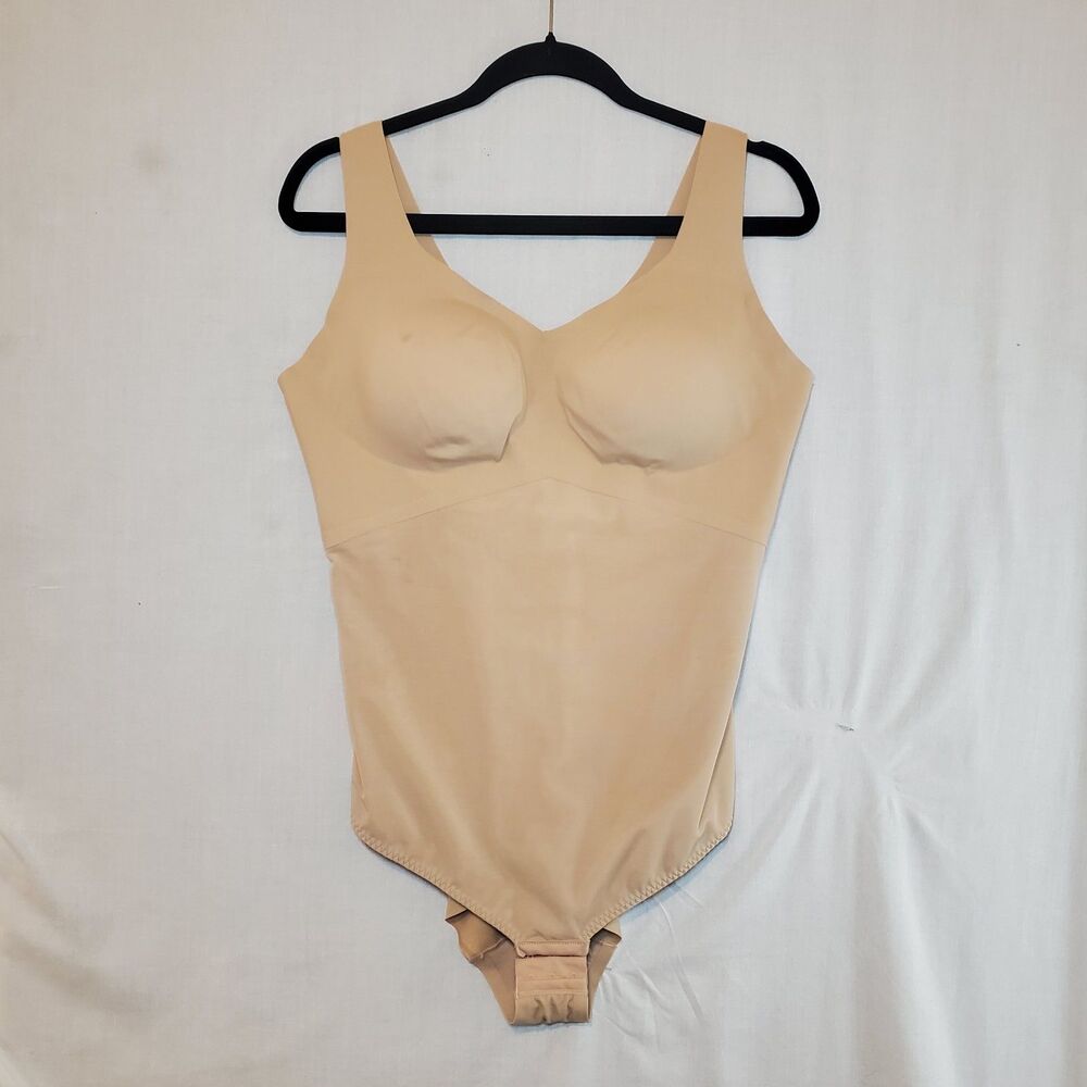 Honeylove Liftwear tank Bodysuit Runway Beige Plus Size 2X Preowned